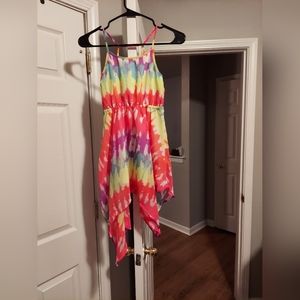Girls scrappy back tie dye dress 5/6